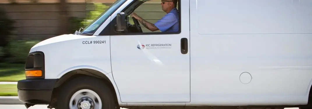 KIC Refrigeration service vehicle serving Redwood Falls area